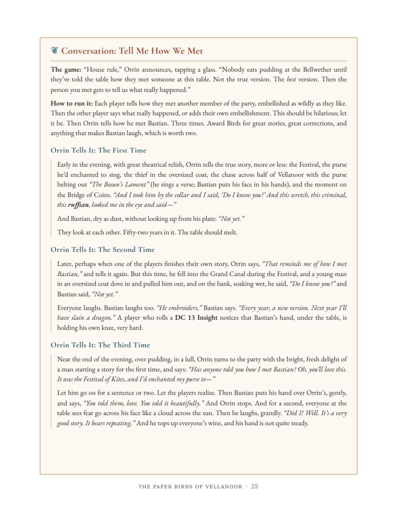 The Paper Birds of Vellanoor: Tell Me How We Met