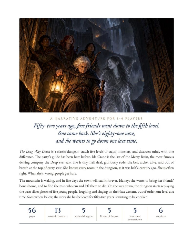 The Long Way Down: overview page