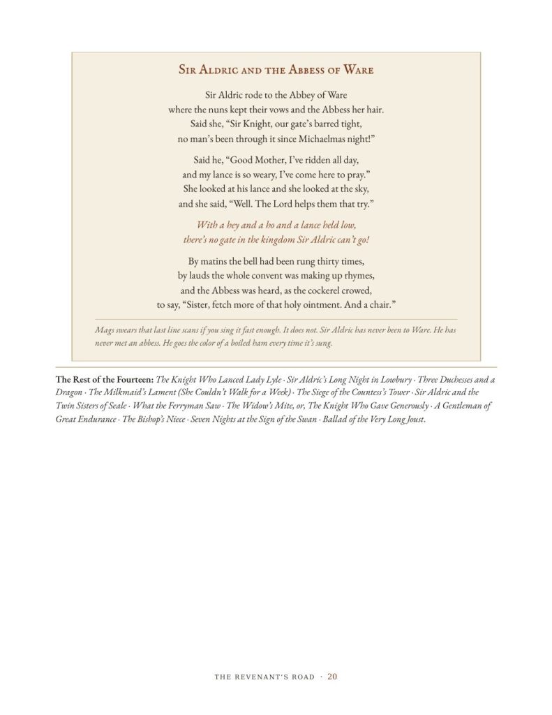 The Revenant’s Road: Sir Aldric and the Abbess of Ware, a ballad